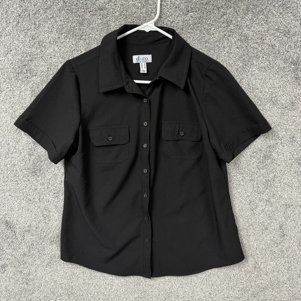 Denim & Co Shirt S Minimalist‎ Workwear Corporate Goth Capsule Classic Academia